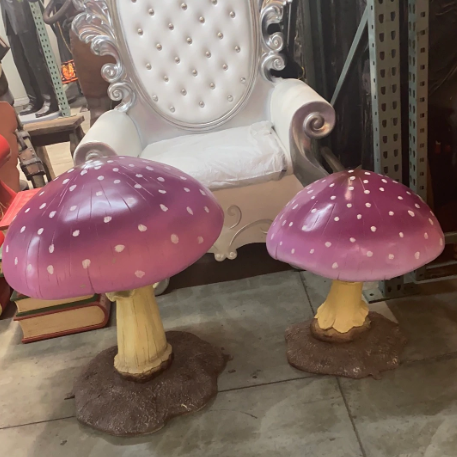 Medium Purple Mushroom Statue