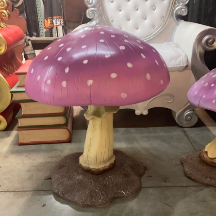 Medium Purple Mushroom Statue