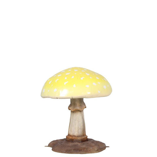 Medium Yellow Mushroom Statue - LM Treasures Prop Rentals