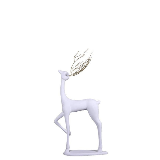 White Reindeer Bling Statue - LM Treasures Prop Rentals