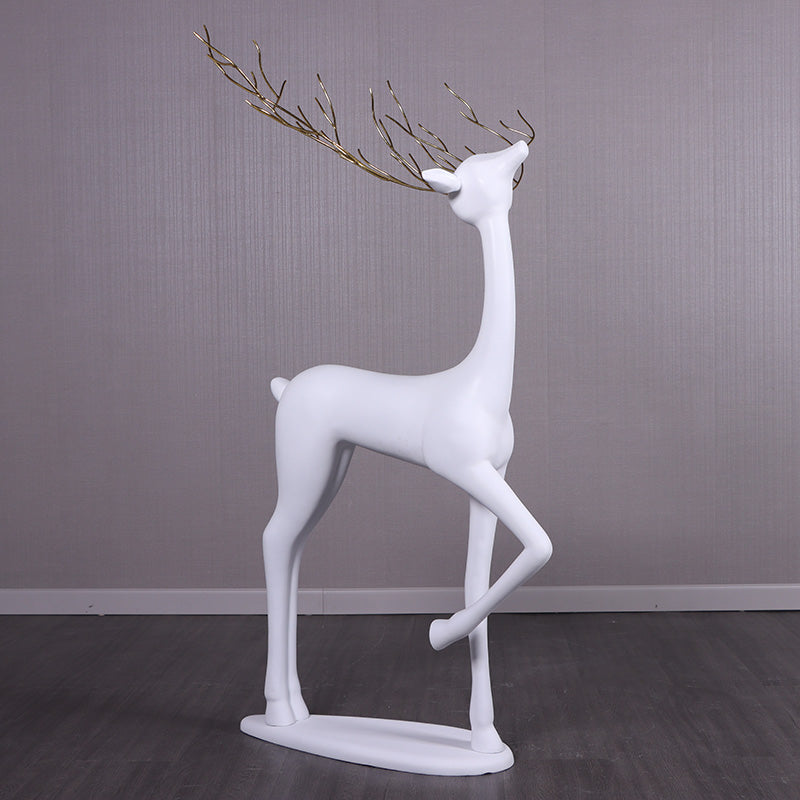 White Reindeer Bling Statue