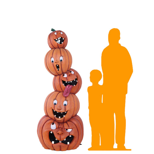 Stacked Crazy Pumpkins Tower