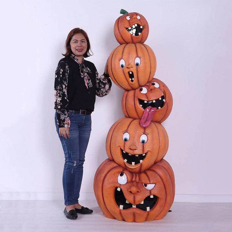 Stacked Crazy Pumpkins Tower