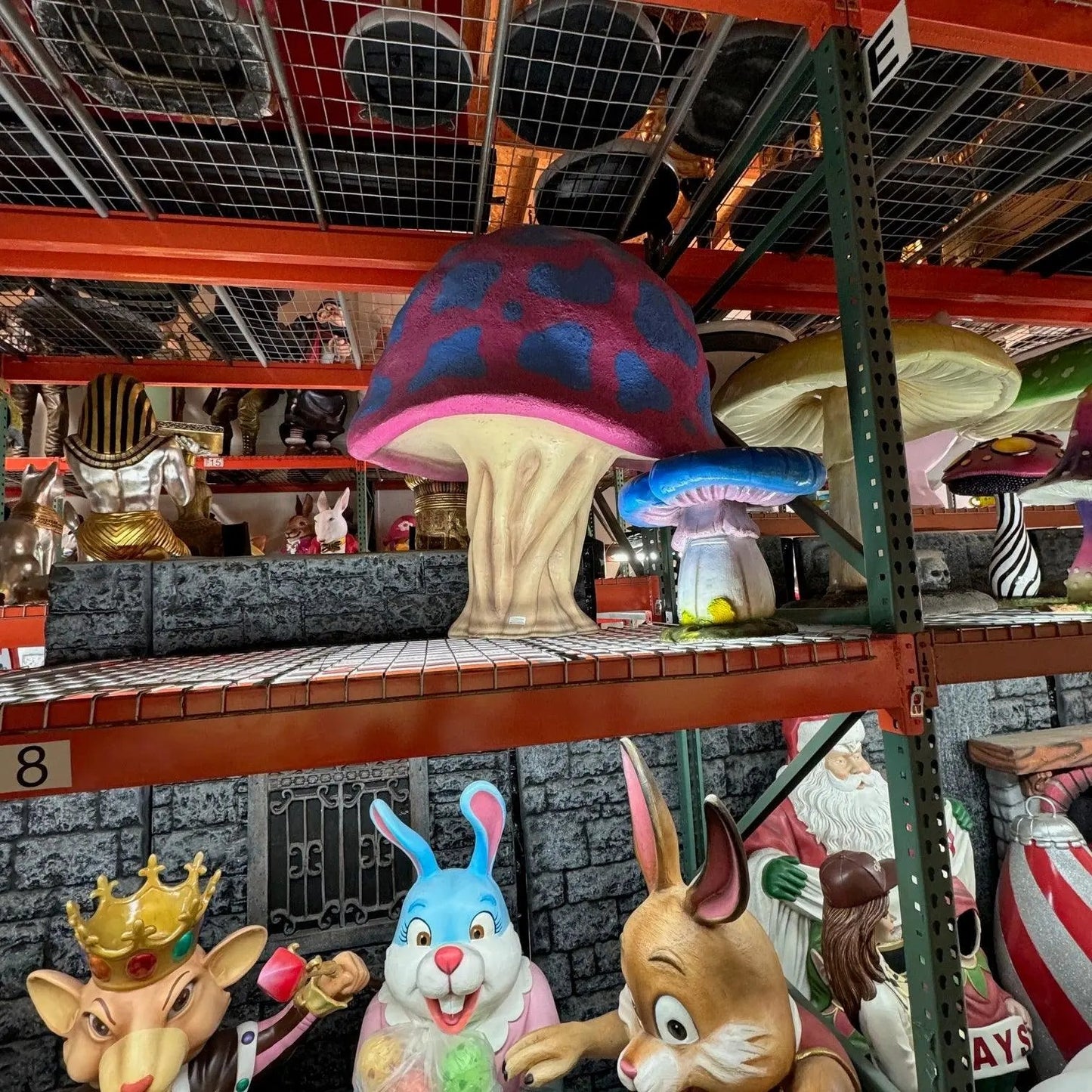 Pink Fantasy Mushroom Statue M0174-2110-T