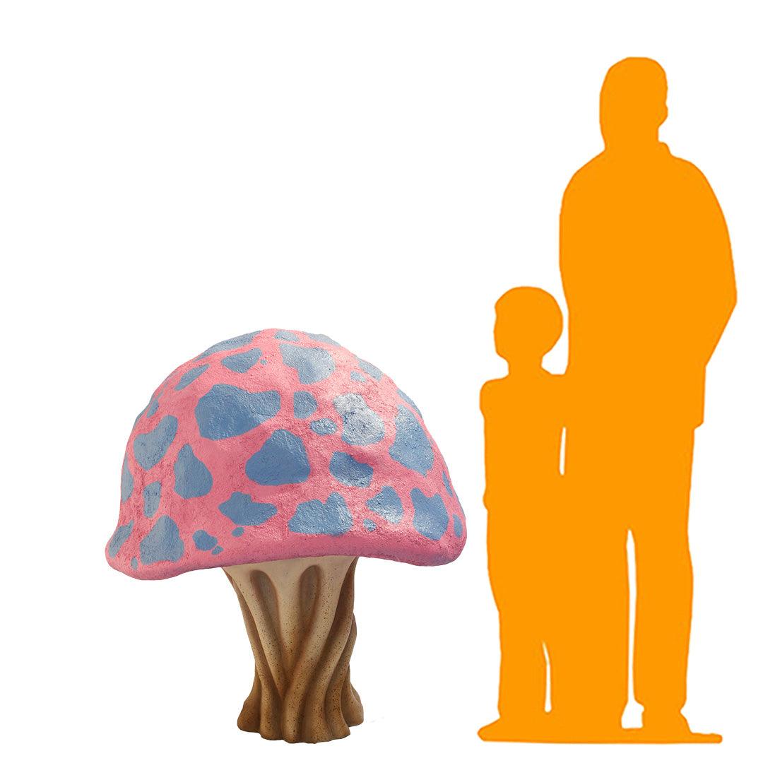 Pink Fantasy Mushroom Statue