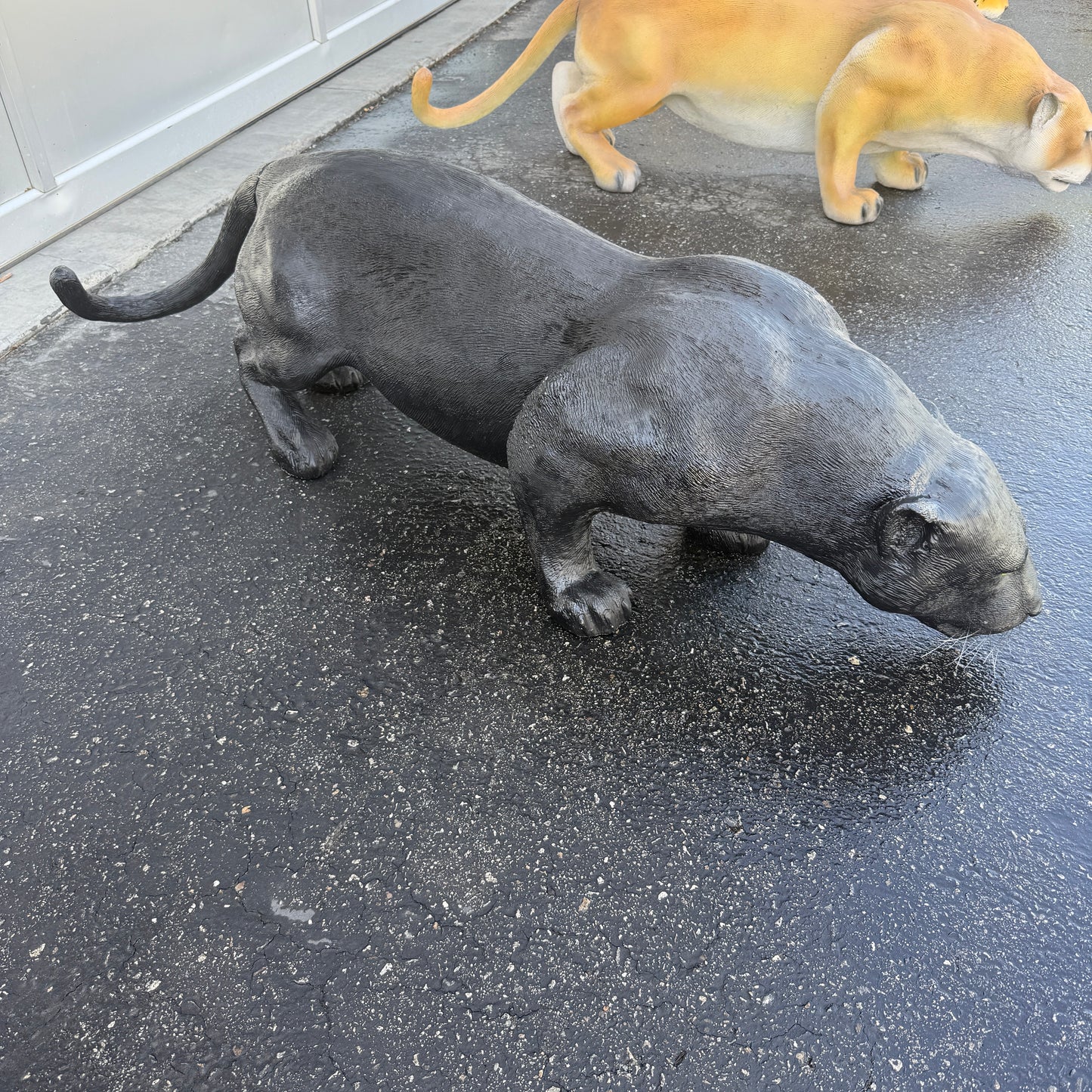 Crouching Panther Statue