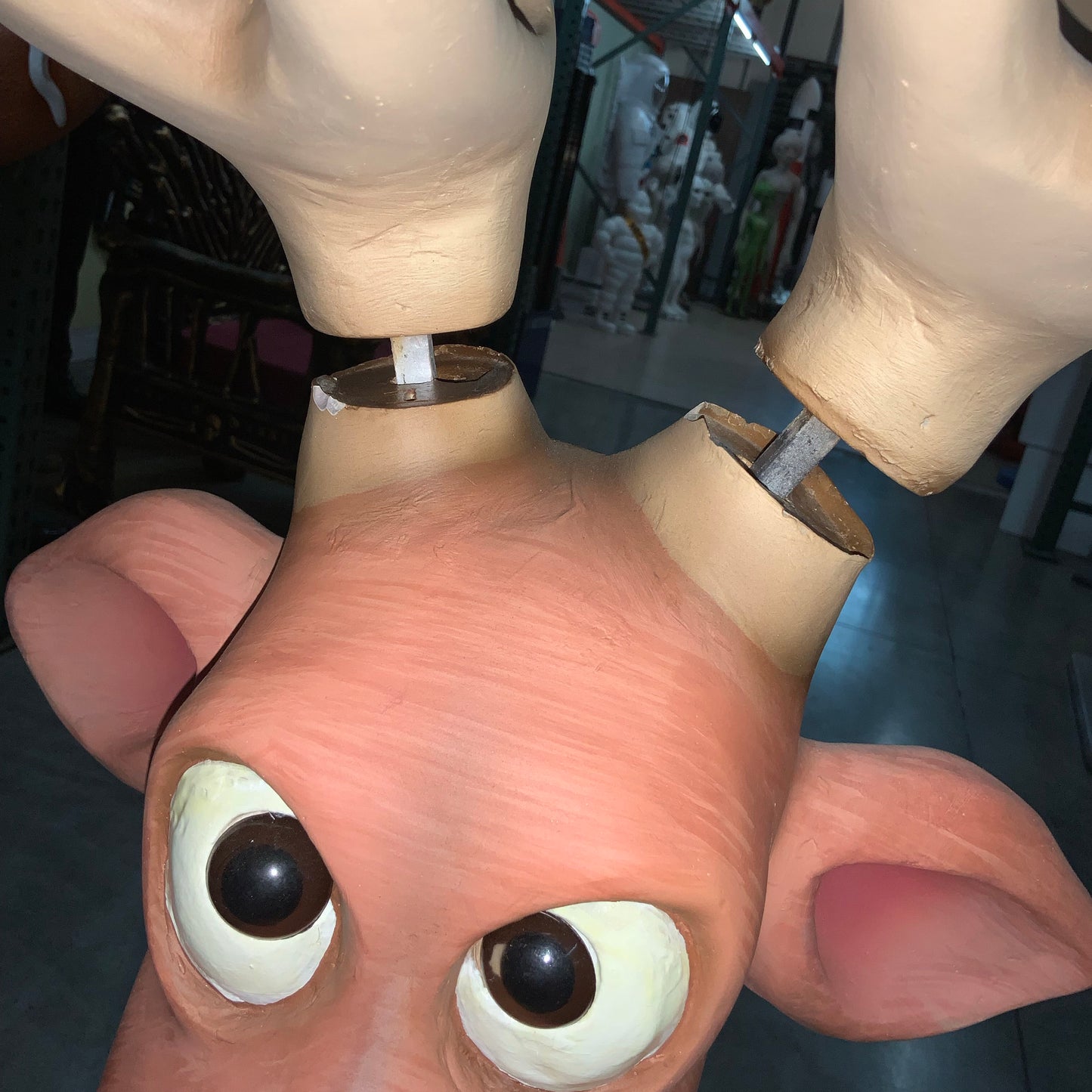 Sitting Funny Reindeer Statue