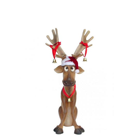 Sitting Funny Reindeer Statue - LM Treasures Prop Rentals
