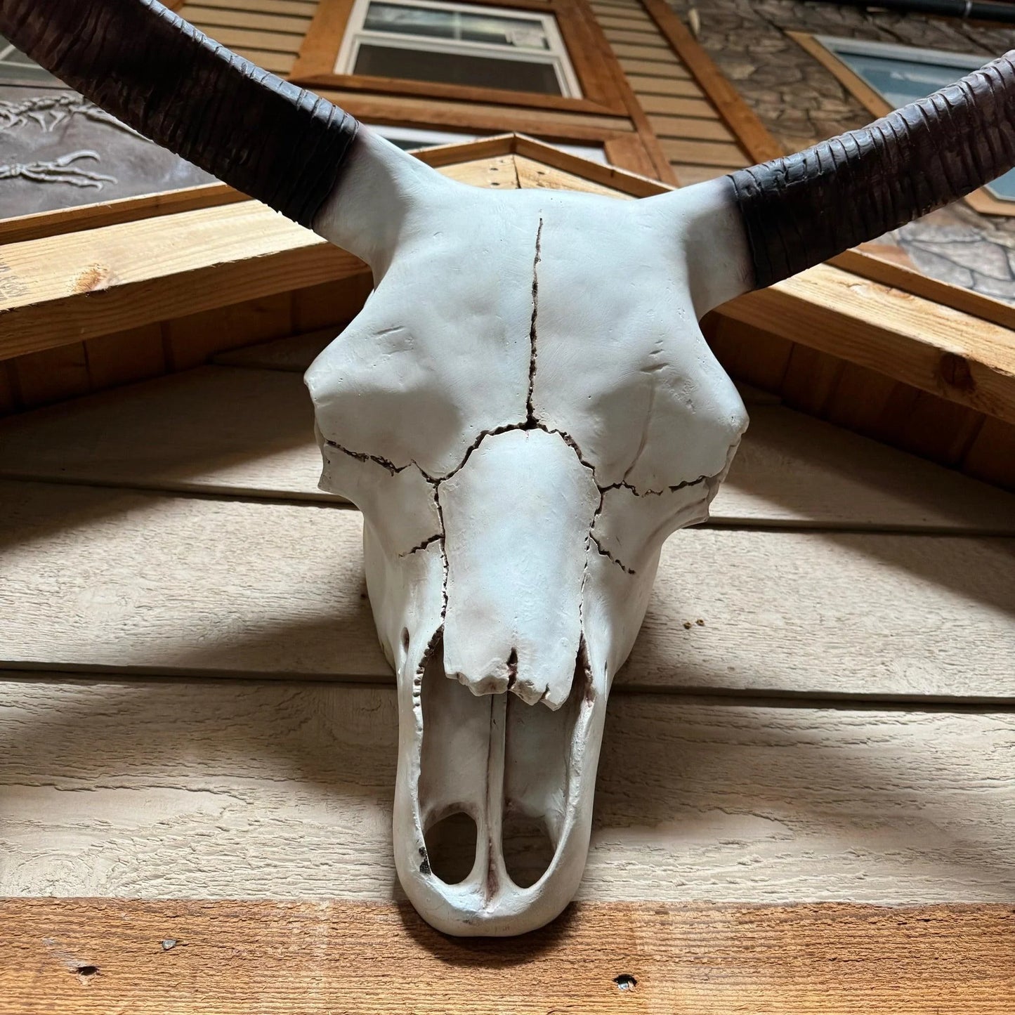 Bull Skull Statue