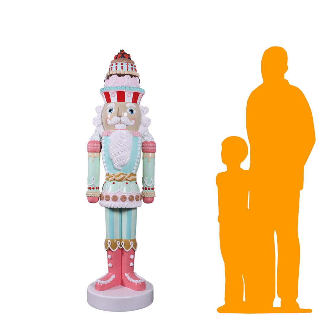 Pastel Cupcake Nutcracker Christmas Statue