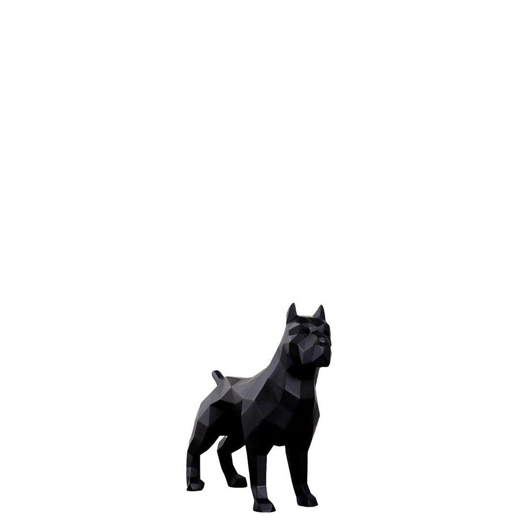 Black Pitbull Faceta Dog Statue - LM Treasures Prop Rentals