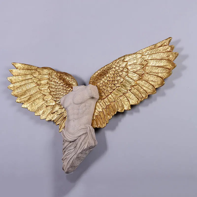 Small Male Stone Angel Wall Decor Statue M0212S-220077-H
