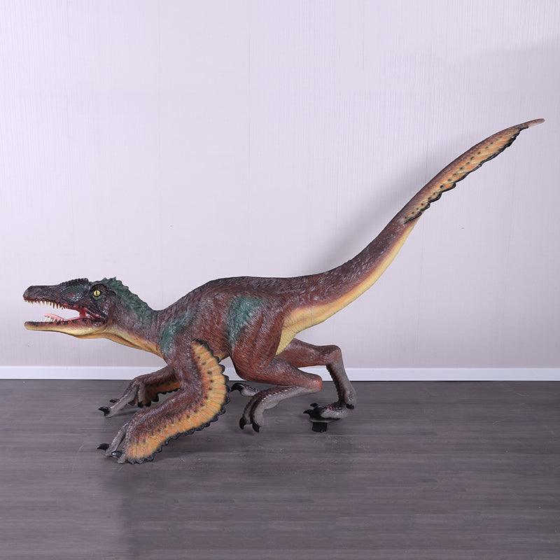 Feathered Velociraptor Dinosaur Statue