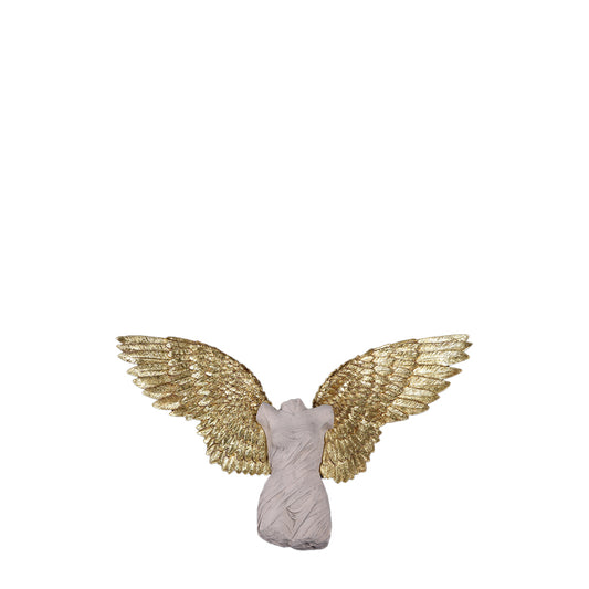 Small Female Stone Angel Wall Decor Statue