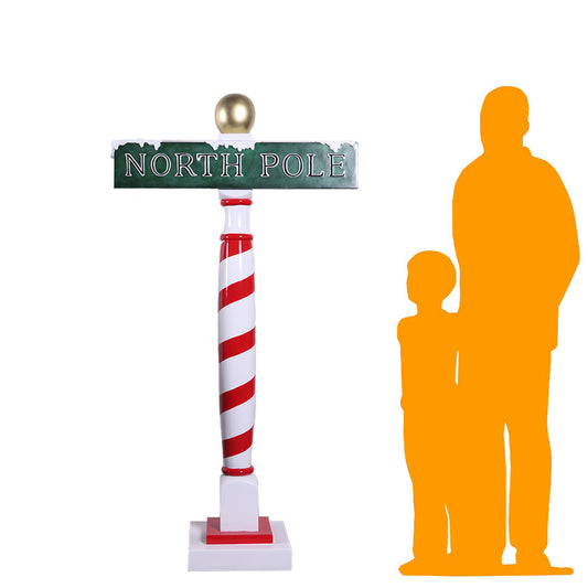 Large North Pole Sign Statue