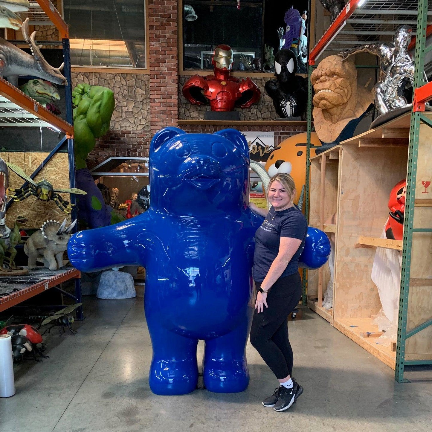 Jumbo Blue Gummy Bear Statue