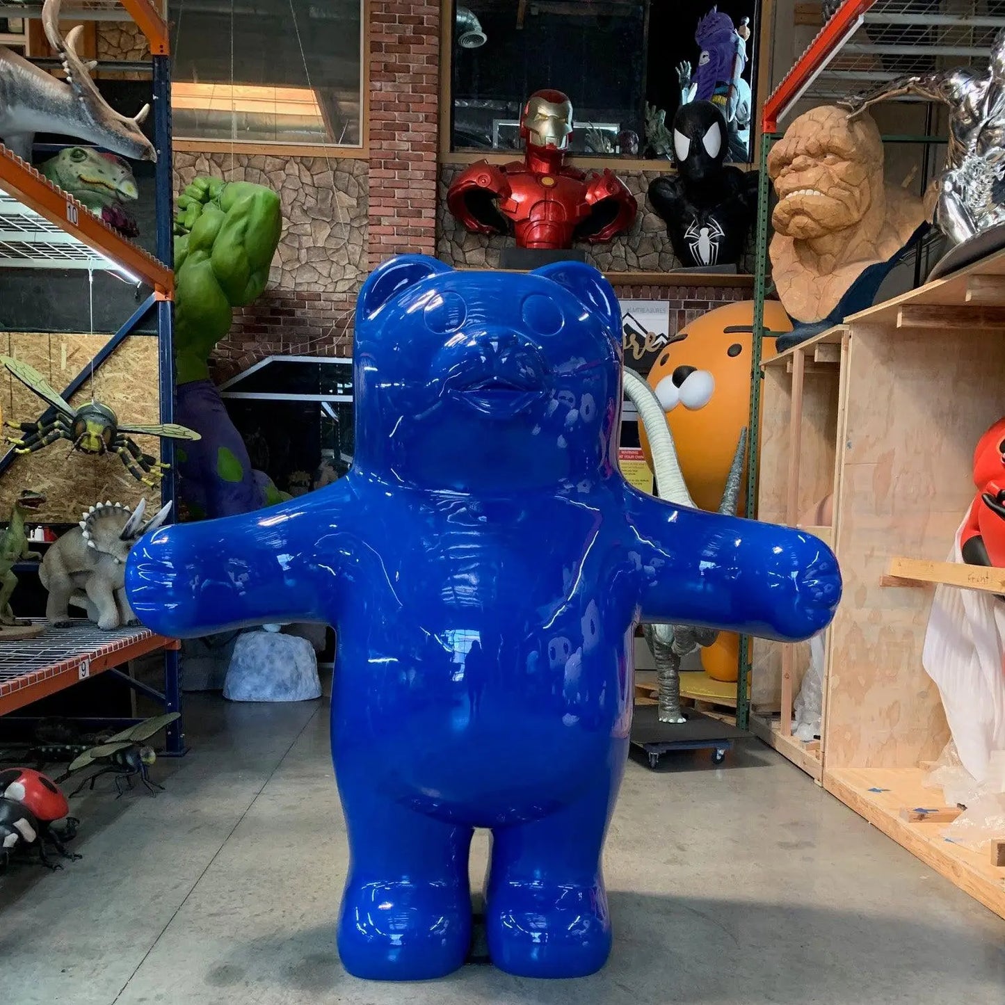 Jumbo Blue Gummy Bear Statue R0283B-220126-H