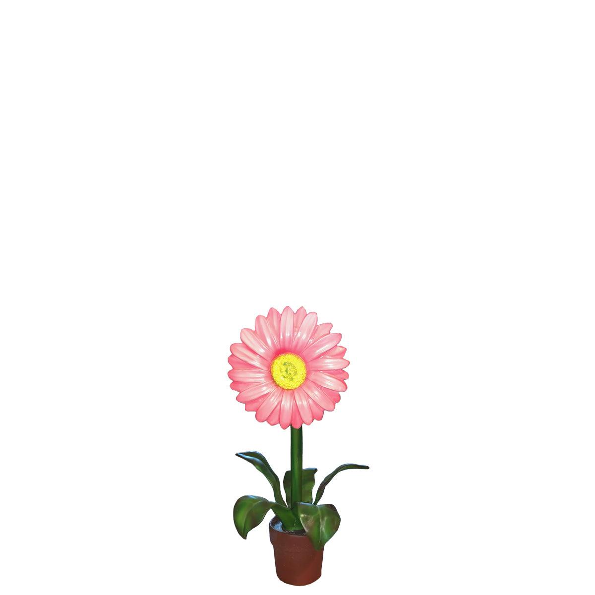 Small Pink Daisy Flower Statue - LM Treasures Prop Rentals