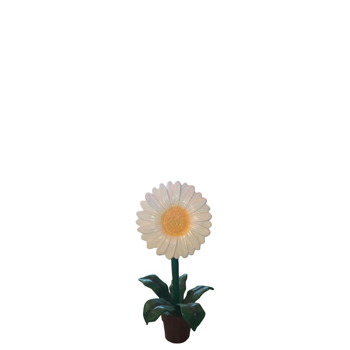 Small White Daisy Flower Statue - LM Treasures Prop Rentals
