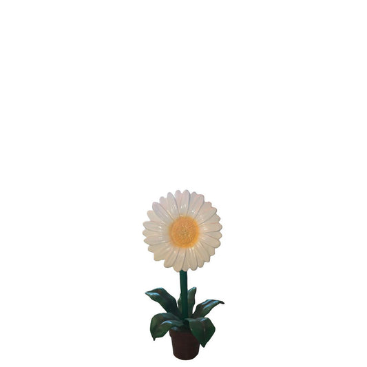 Small White Daisy Flower Statue - LM Treasures Prop Rentals