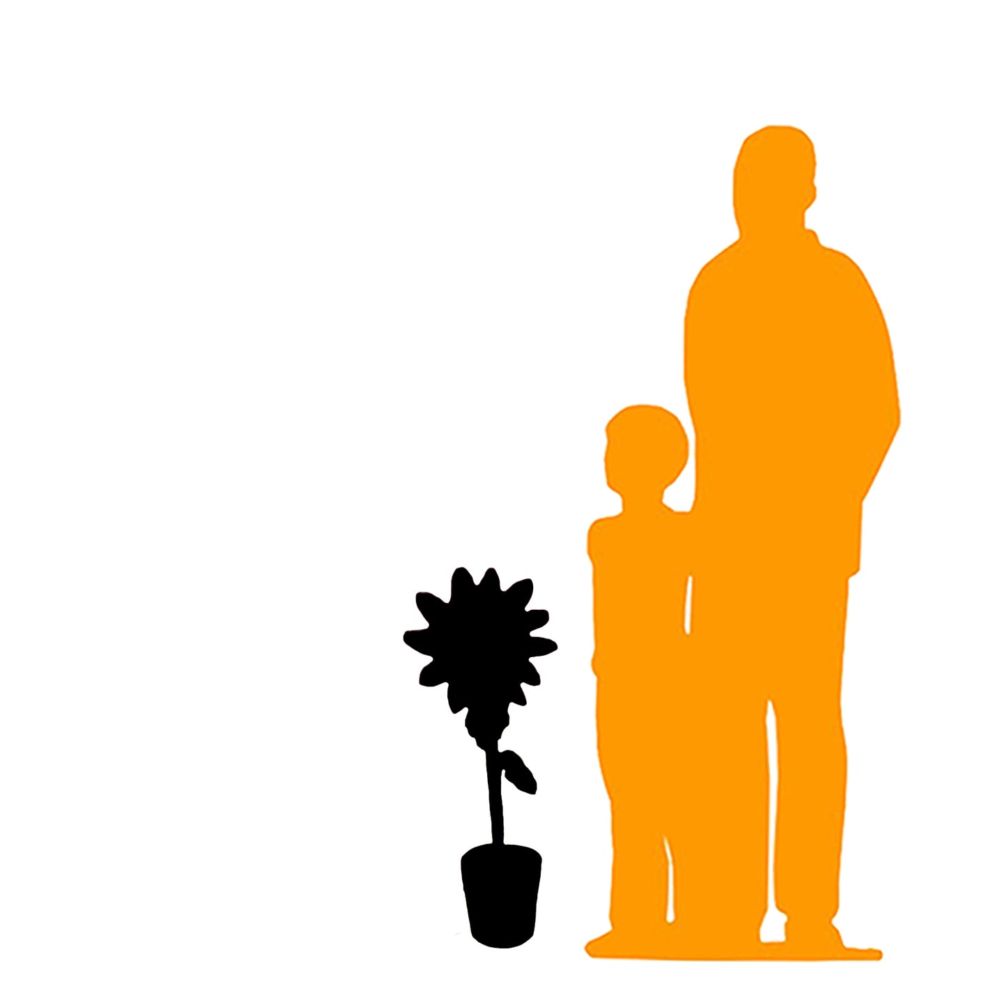 Small Blue Sunflower Statue