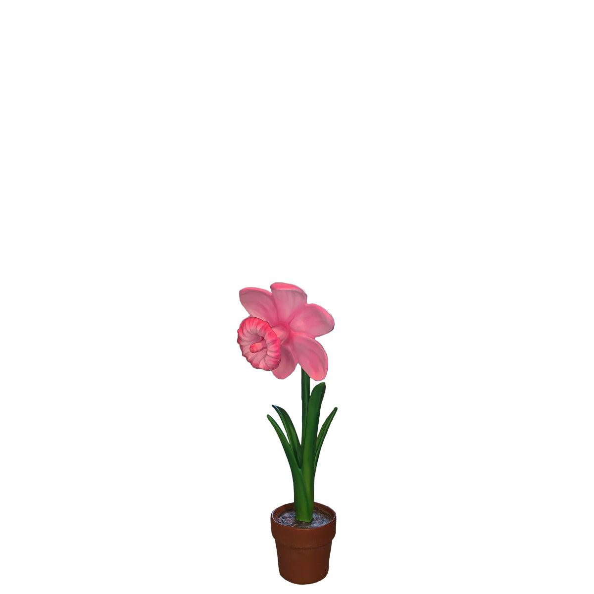 Small Pink Narcis Flower Statue - LM Treasures Prop Rentals
