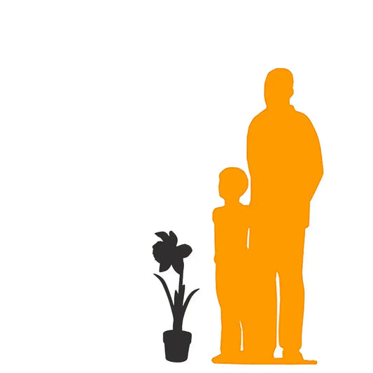 Small Pink Narcis Flower Statue F0130P-2204-A