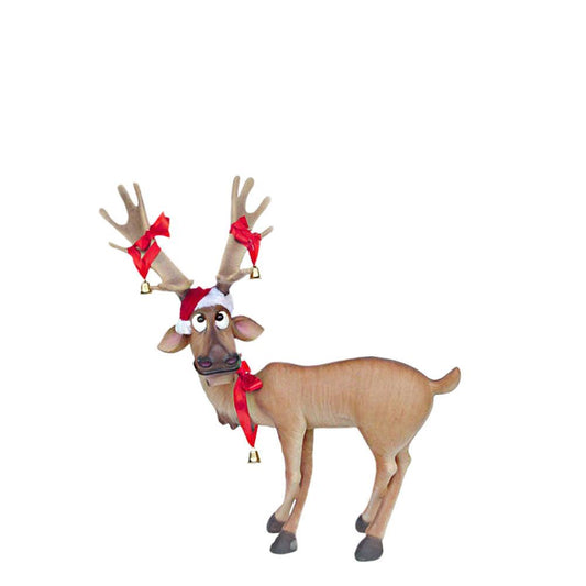 Tangled Standing Funny Reindeer Statue - LM Treasures Prop Rentals