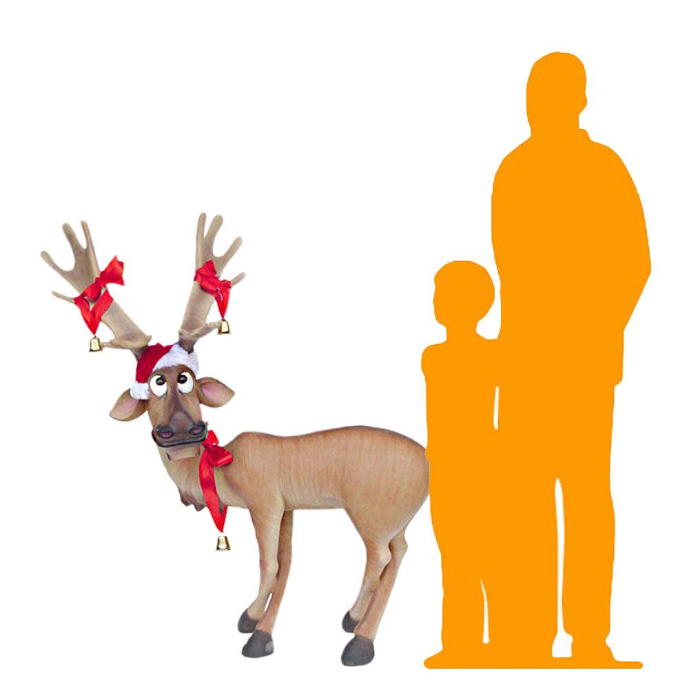 Tangled Standing Funny Reindeer Statue