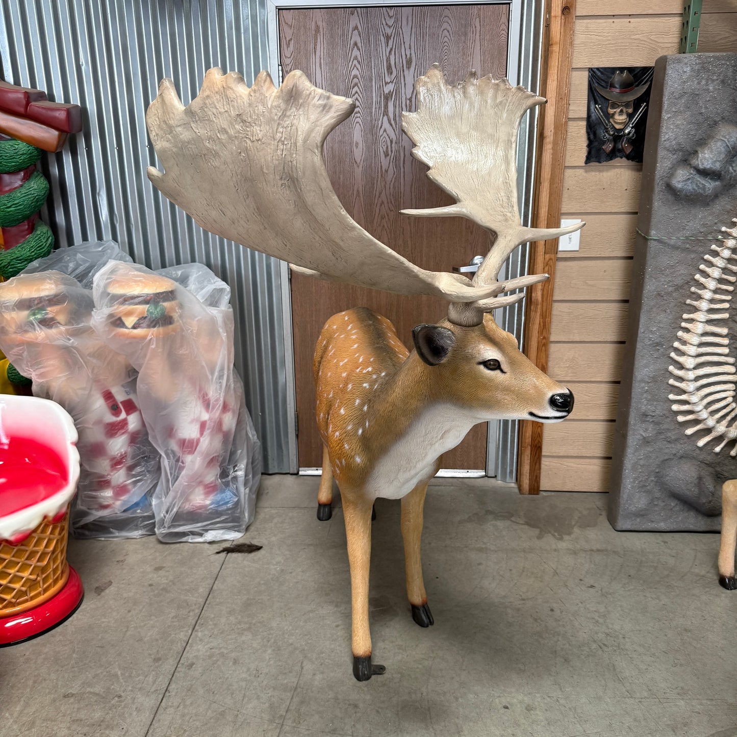 Deer Fallow Buck Life Size Statue