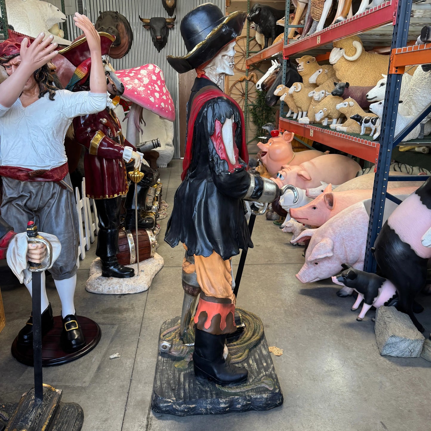 Pirate Captain Hook Skeleton Life Size Statue LS052-2263-A