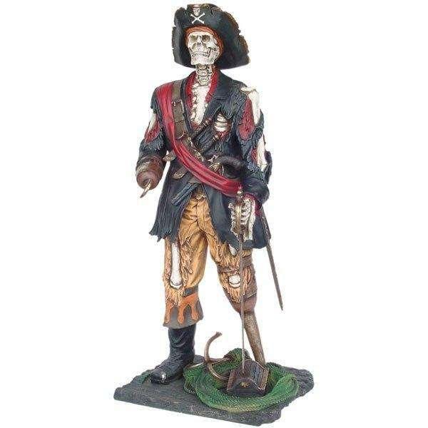 Pirate Captain Hook Skeleton Life Size Statue - LM Treasures Prop Rentals