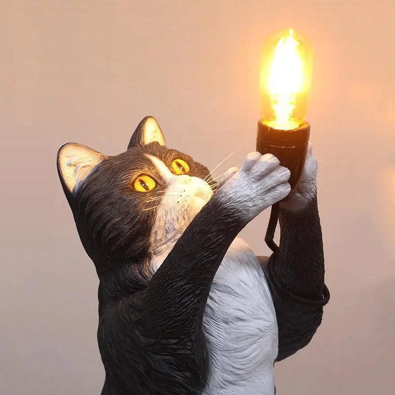 Maine Coon Cat Light Table Top Lamp Statue F0222-230024-H