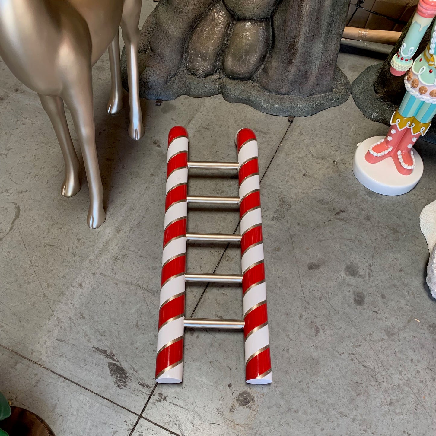 Candy Cane Ladder Statue