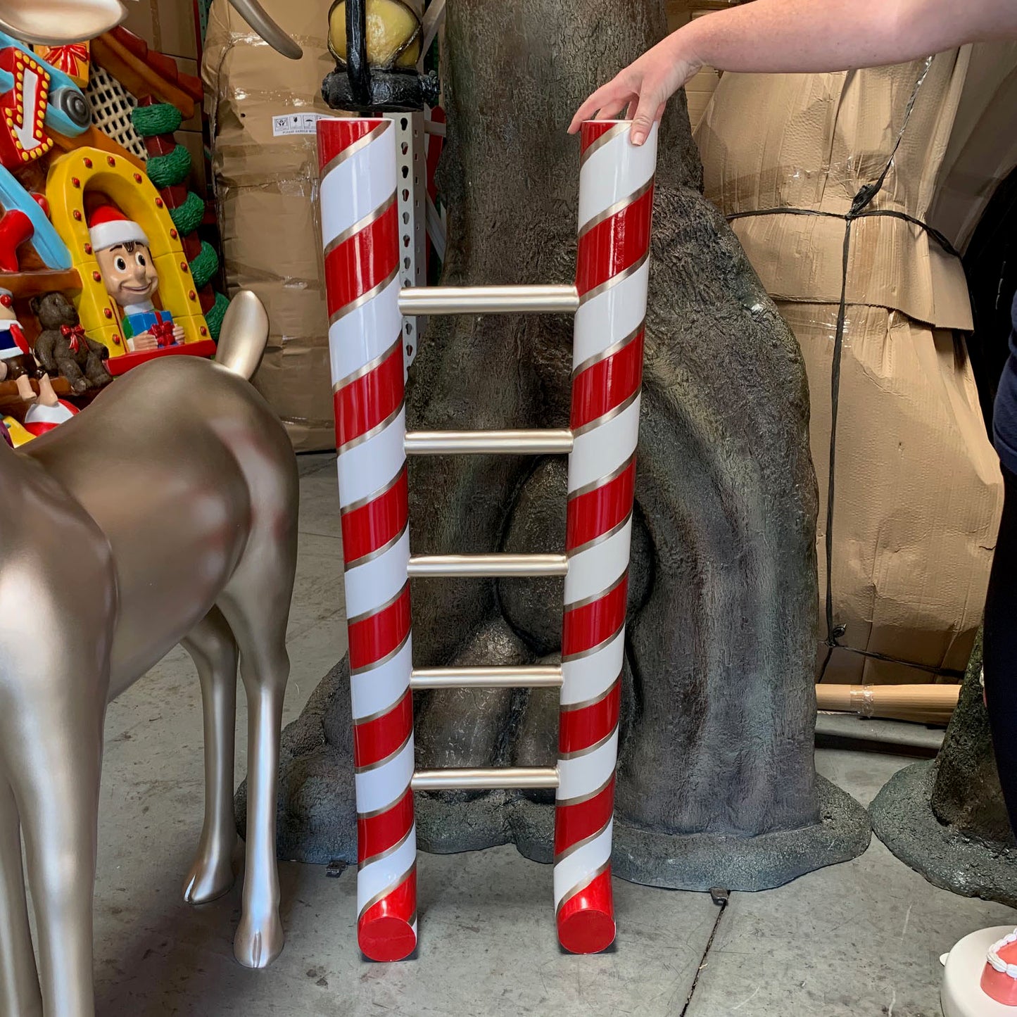 Candy Cane Ladder Statue