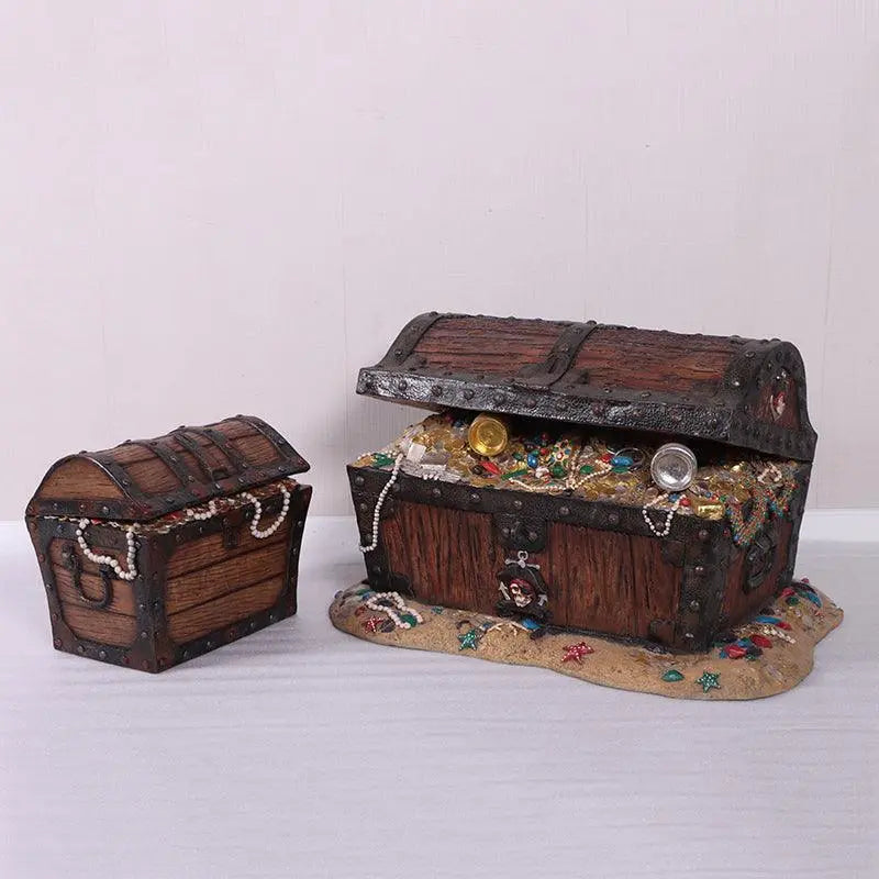 Small Pirate Treasure Chest Statue LS429-230081-H