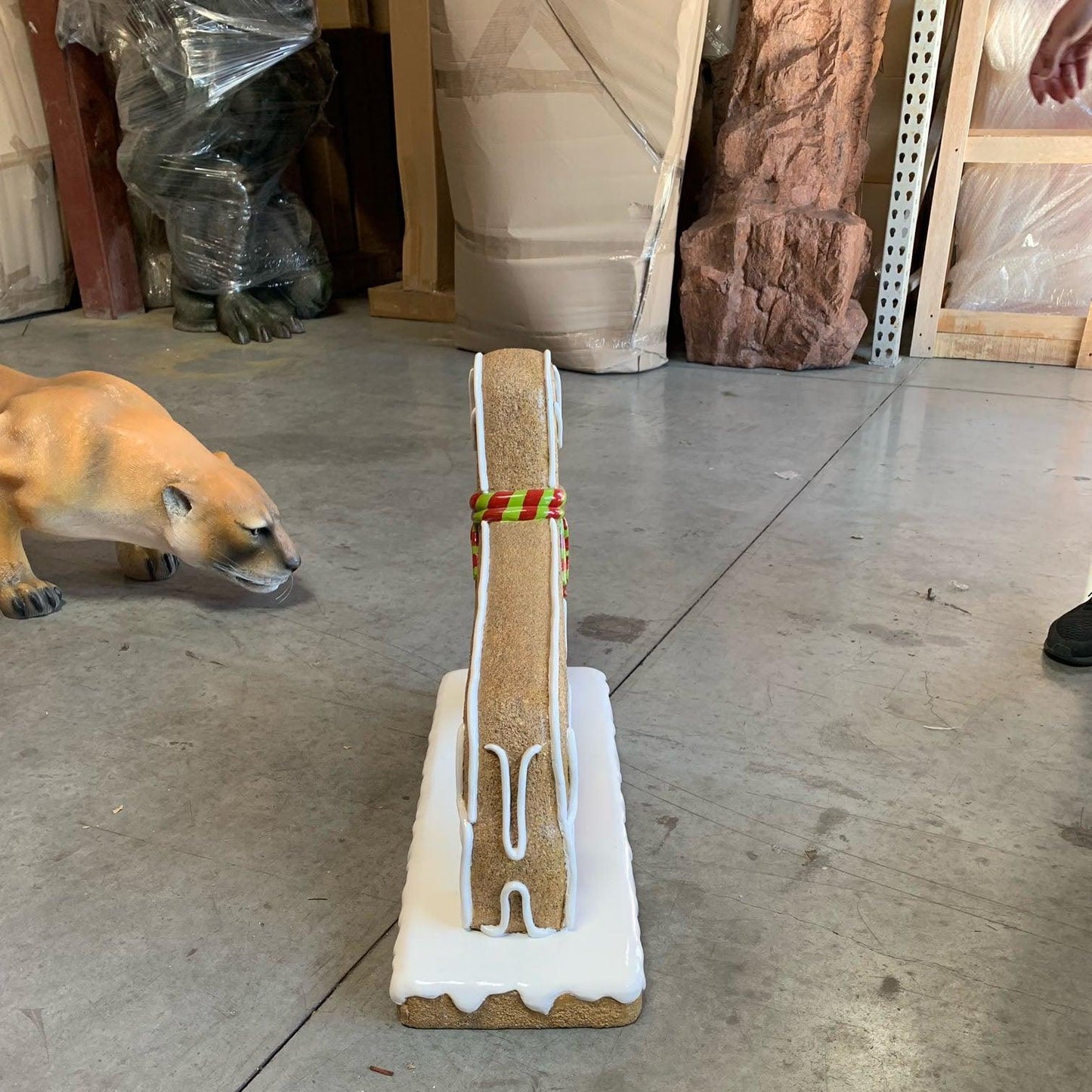 Dog Gingerbread Cookie Statue