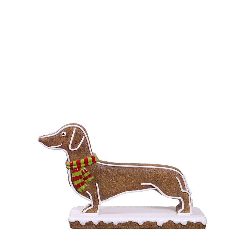 Dog Gingerbread Cookie Statue - LM Treasures Prop Rentals