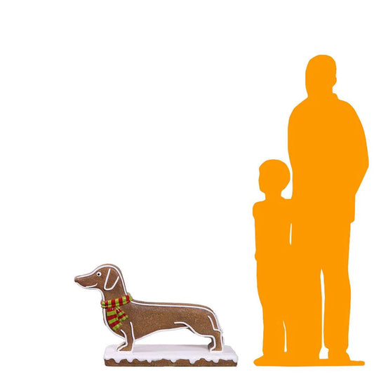 Dog Gingerbread Cookie Statue