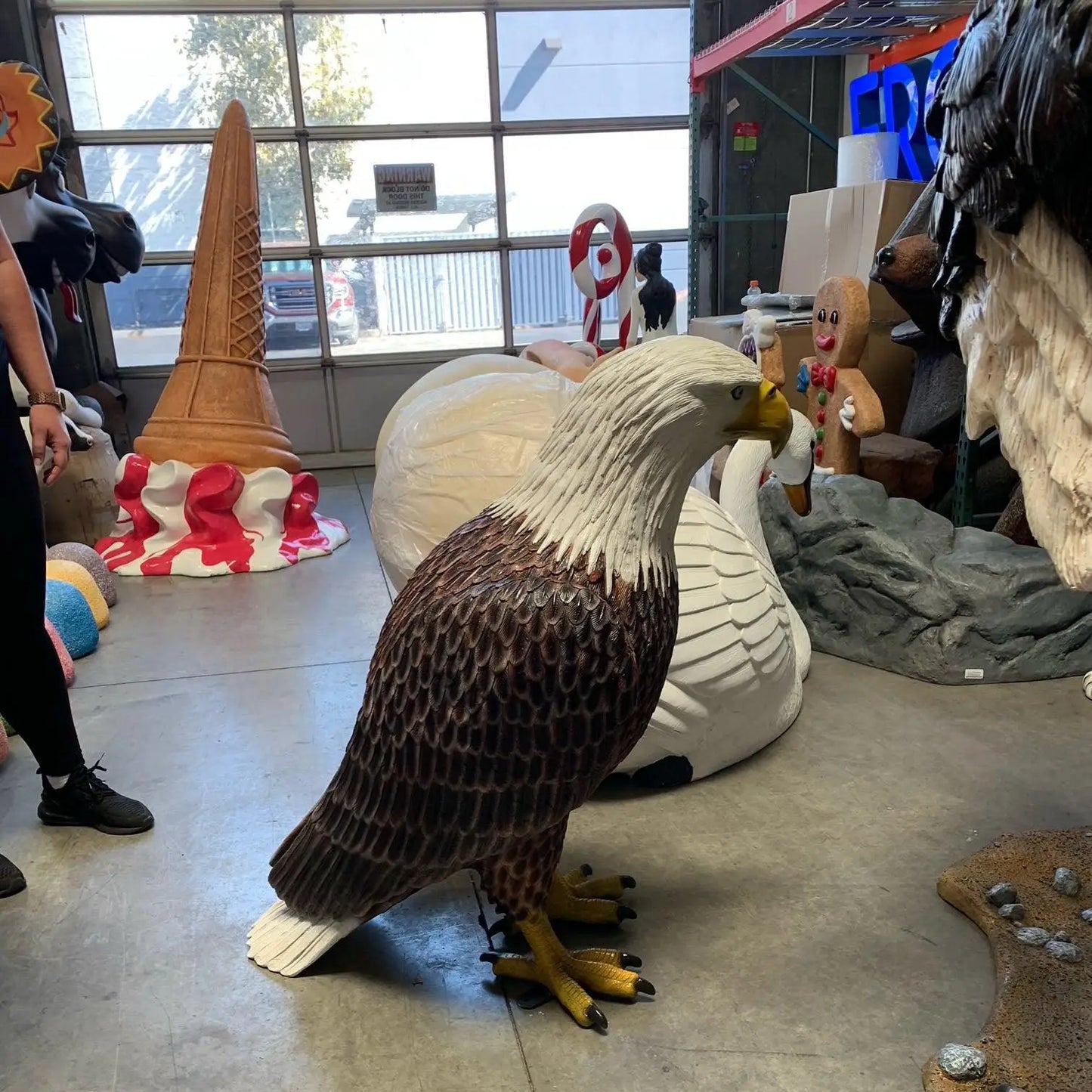 Standing American Bald Eagle Statue A0749-230086-H