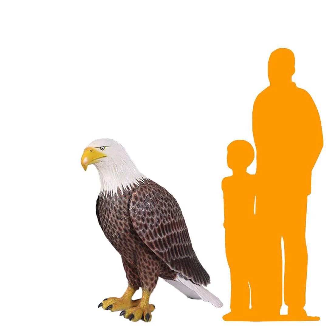Standing American Bald Eagle Statue