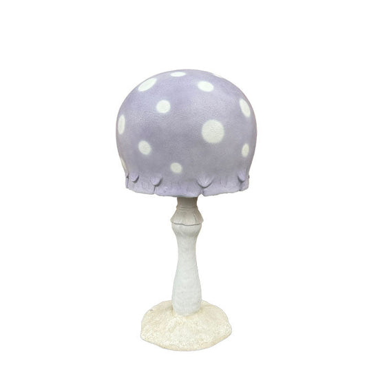 Large Pastel Purple Round Mushroom Statue