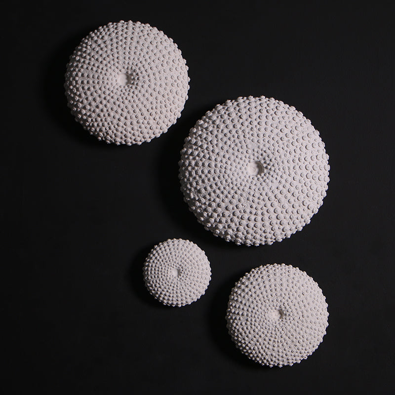 Sea Urchins Set of 4 Fossil Wall Decor Statues
