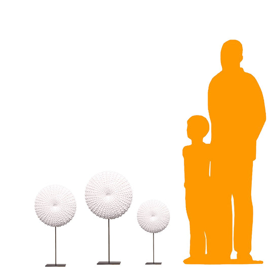 Large Sea Urchin on Stand Fossil Statue