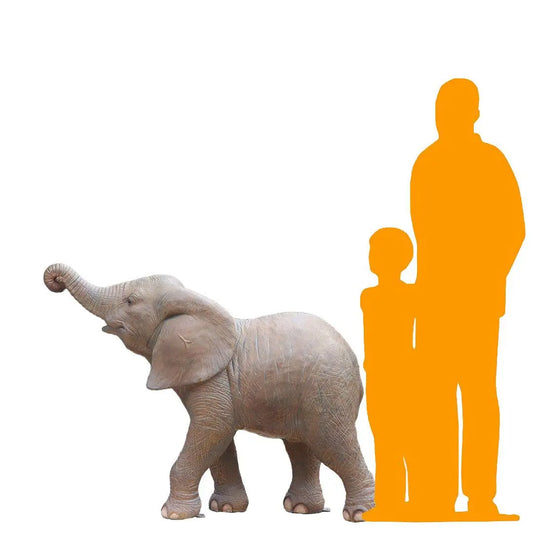 Walking Baby Elephant Statue A0115-240138-H