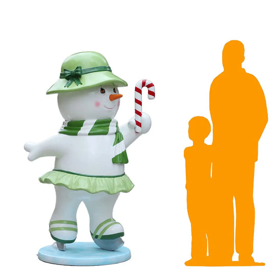 Ice Skating Snowman Mother Statue S0030-240239-H