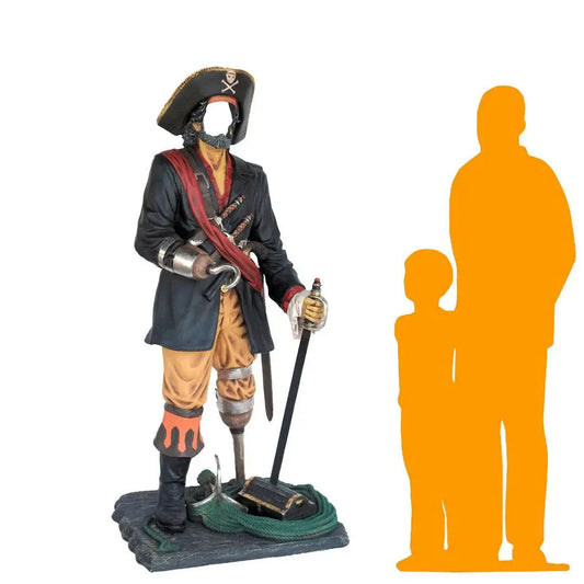 Pirate Captain Hook Photo Op Life Size Statue LS071-2432-A