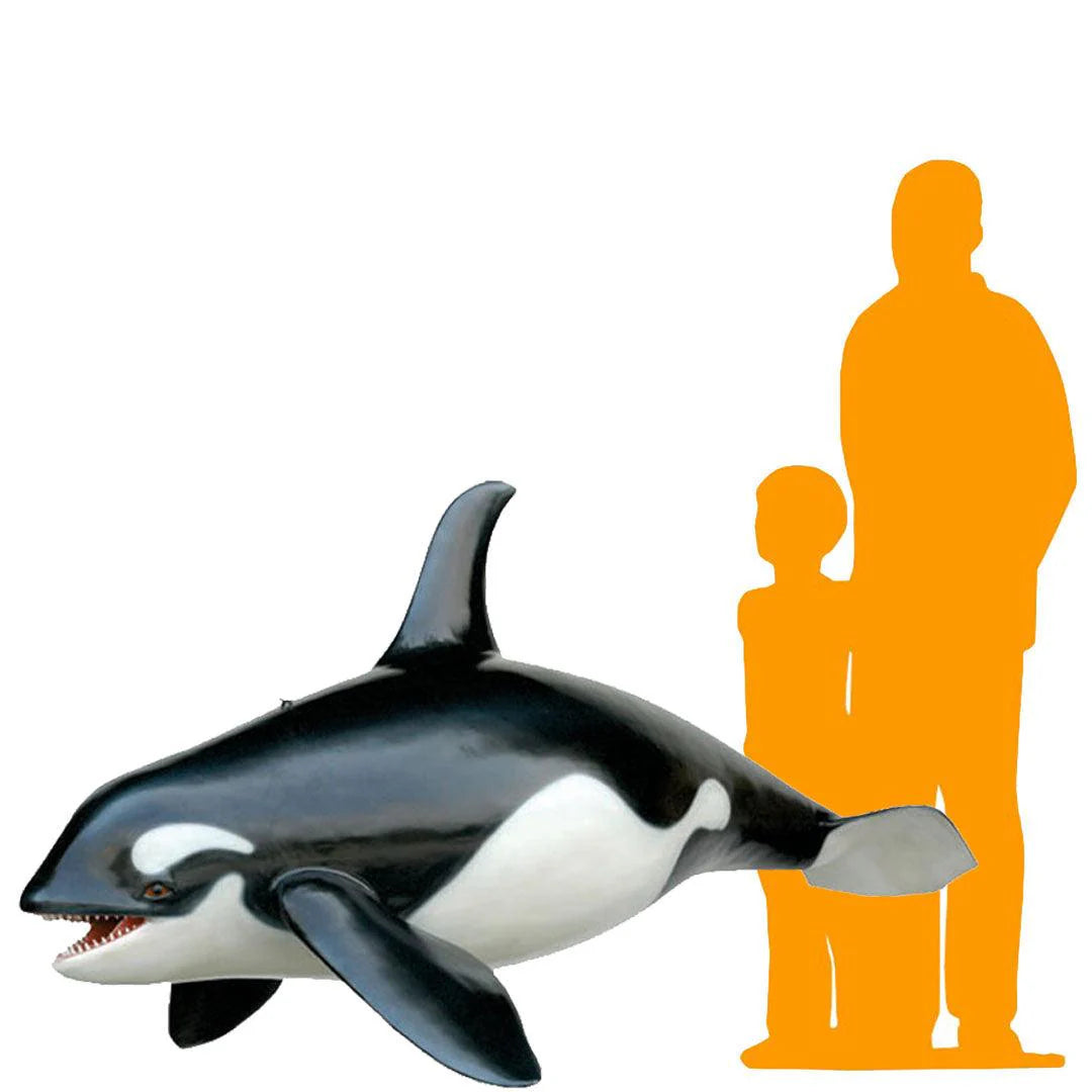 Hanging Baby Orca Whale Statue