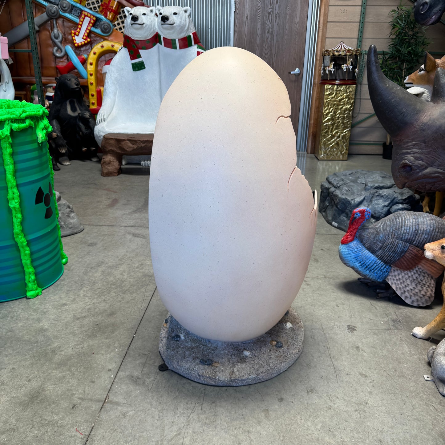 Small Dinosaur Egg Photo Op Statue