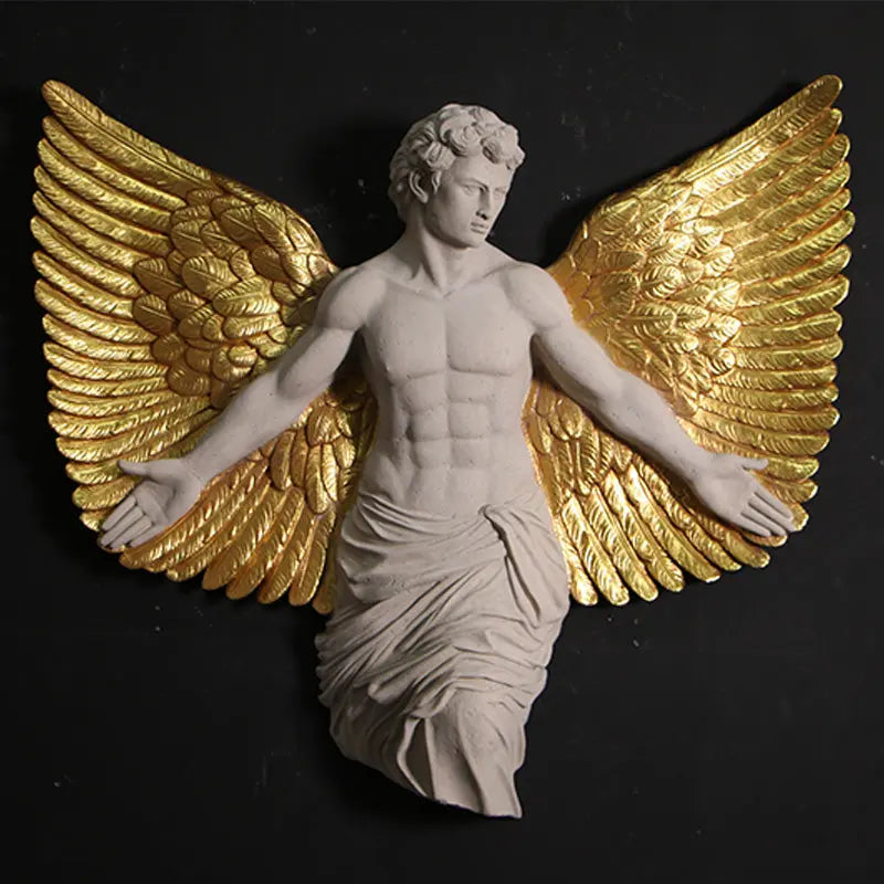 Male Alato Winged Angel Wall Decor Statue M0287-250164-H